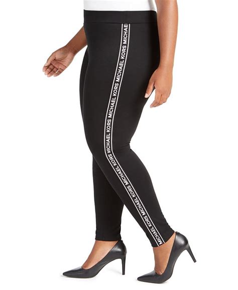 michael kors plus size jeggings|michael kors black logo leggings.